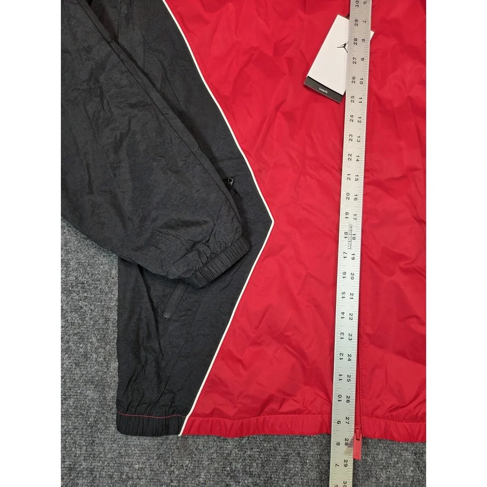 NEW Air Jordan Hooded Draft Jacket Mens XL Red Black Nike Jumpman